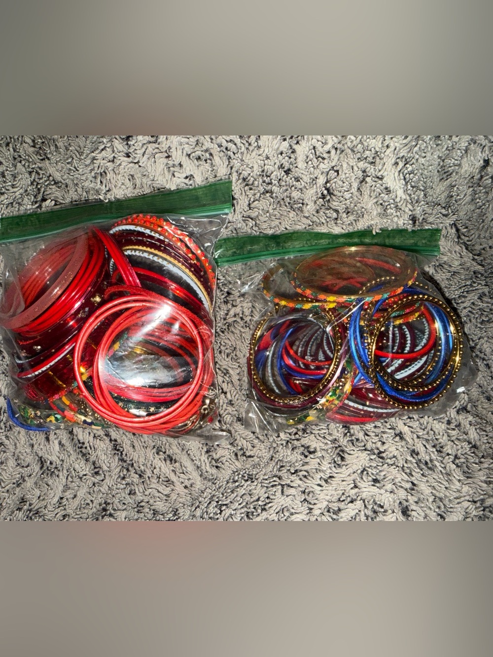 Two Bag Lot of Bangle bracelets I believe from India or India style?